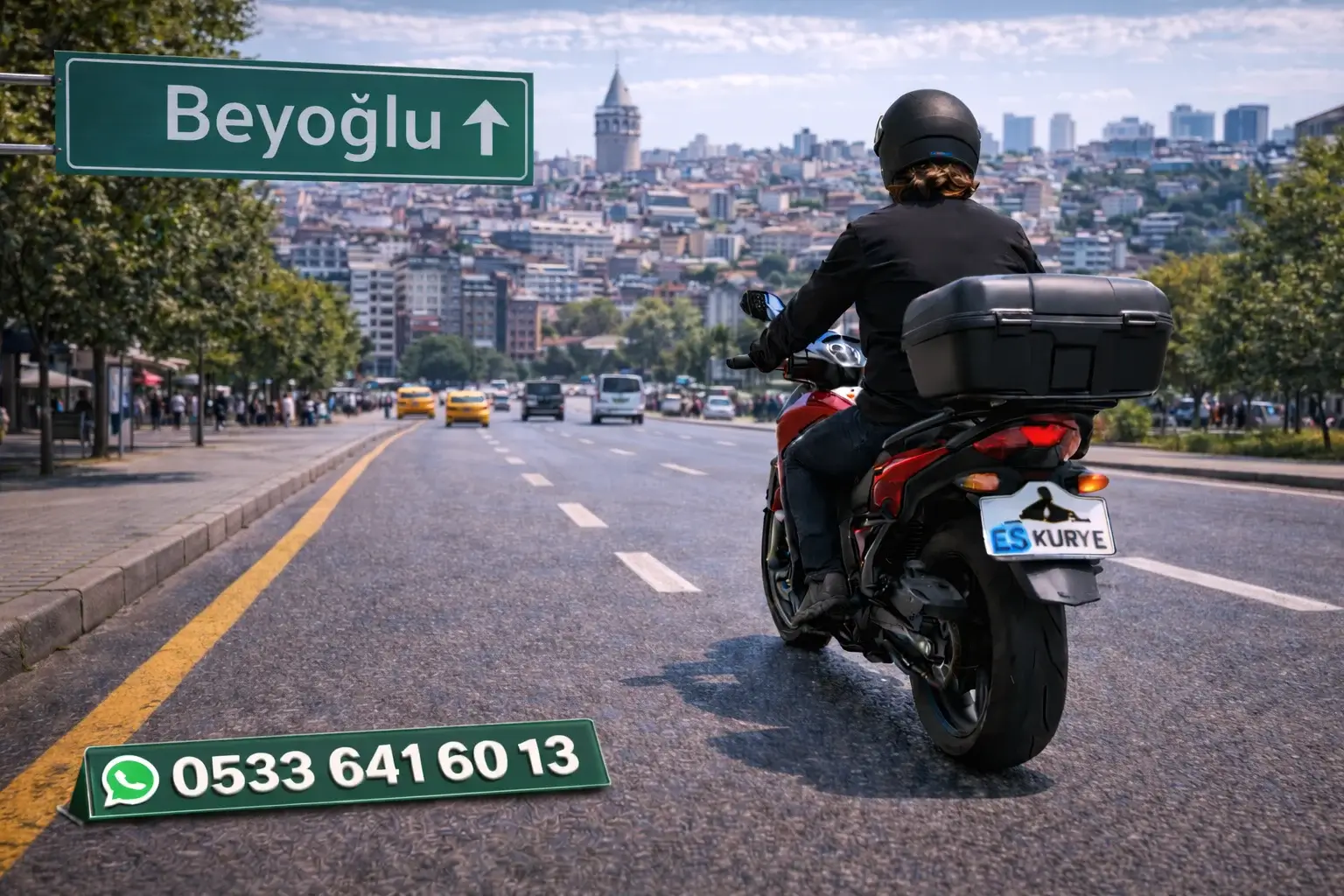 Beyoğlu'nda ES Kurye moto kurye hizmeti